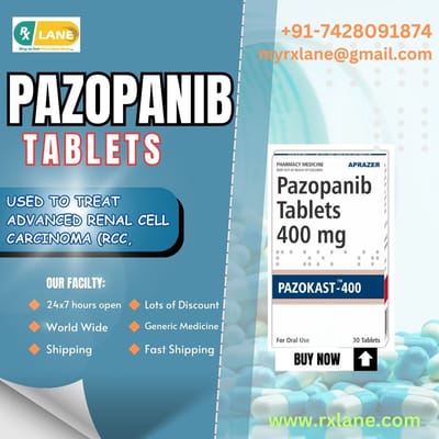 Indian Pazopanib 200mg Tablets | Generic Pazopanib Available Brands, USA