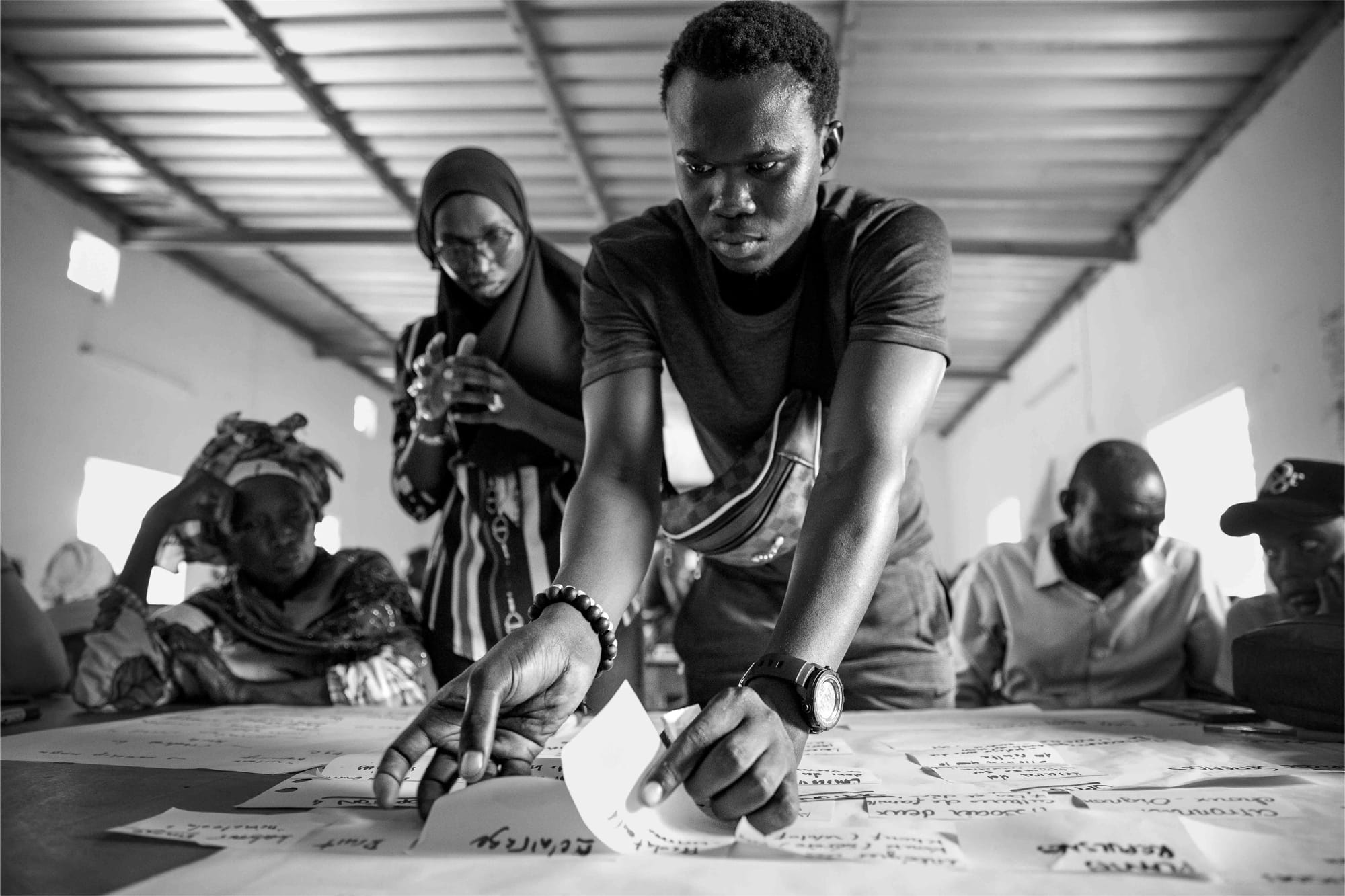 Padex, post-it and markers