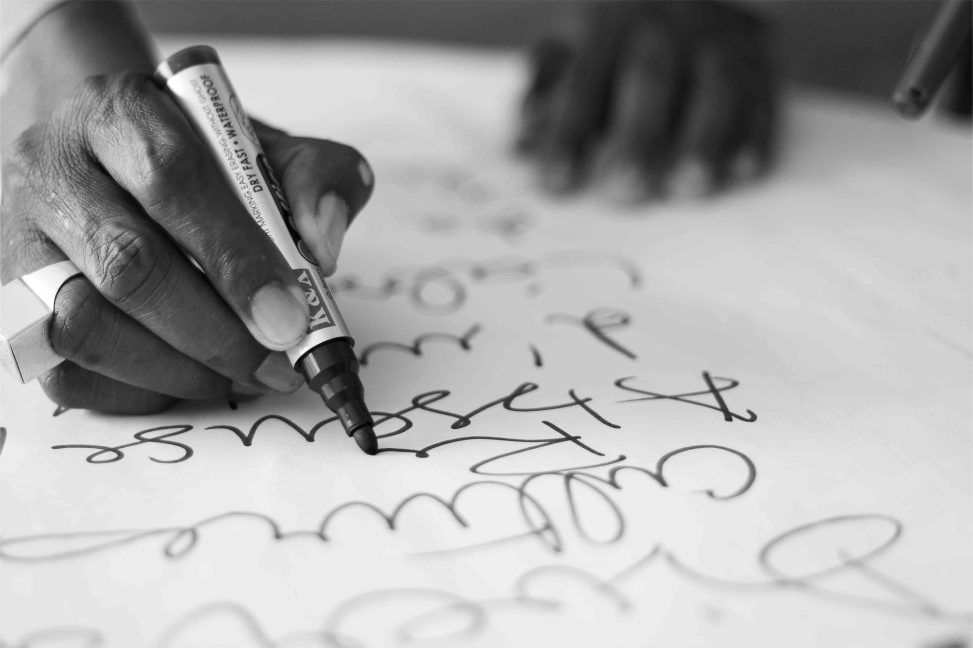 Padex, post-it and markers