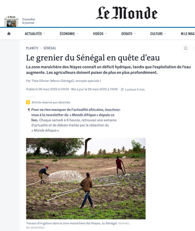 Le grenier du Sénégal en quête d’eau