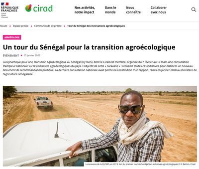 Un tour du Sénégal pour la transition agroécologique