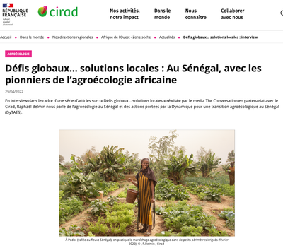 Défis globaux… solutions locales : Au Sénégal, avec les pionniers de l’agroécologie africaine