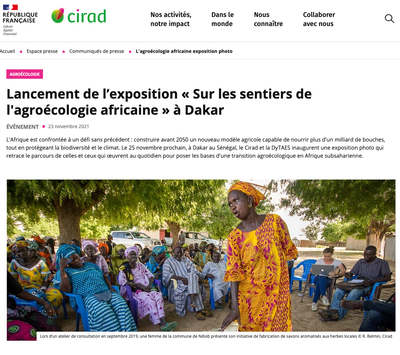 Lancement de l’exposition « Sur les sentiers de l'agroécologie africaine » à Dakar
