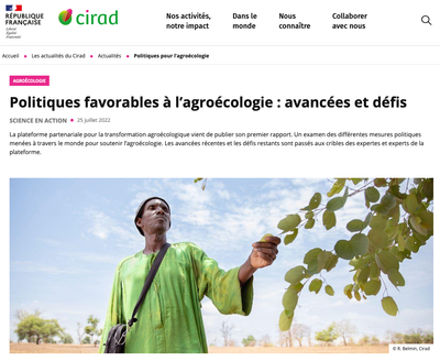 Politiques favorables à l’agroécologie : avancées et défis