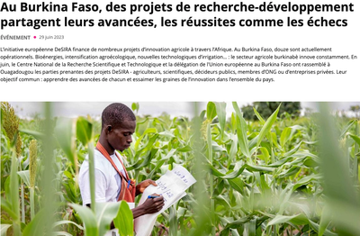 Au Burkina Faso, des projets de recherche-développement partagent leurs avancées, les réussites comme les échecs