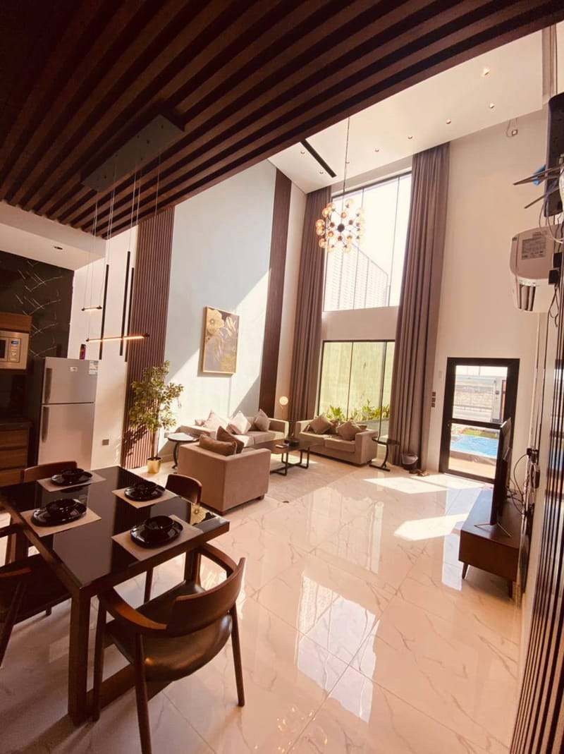 شاليه دورين ذو إطلالة على الحديقة والمسبح