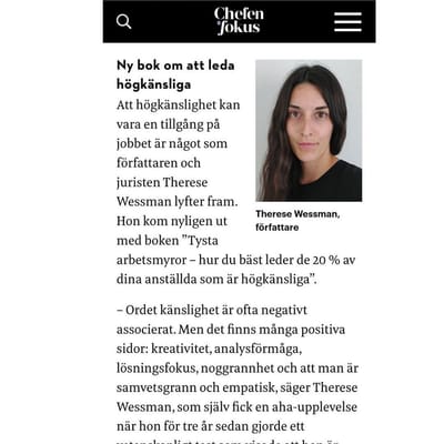 Artikel i Chefen i fokus