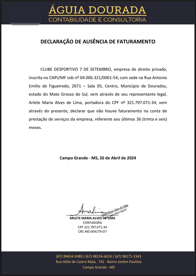 Prestação de contas