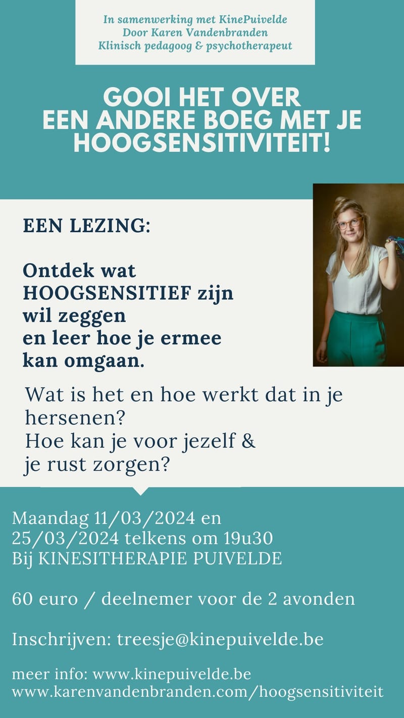 Gooi het over een andere boeg met je hoogsensitiviteit (2 lezingen)