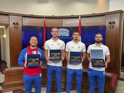 Репрезентативци РС-а на пријему код предсједника Републике Српске Милорада Додика.