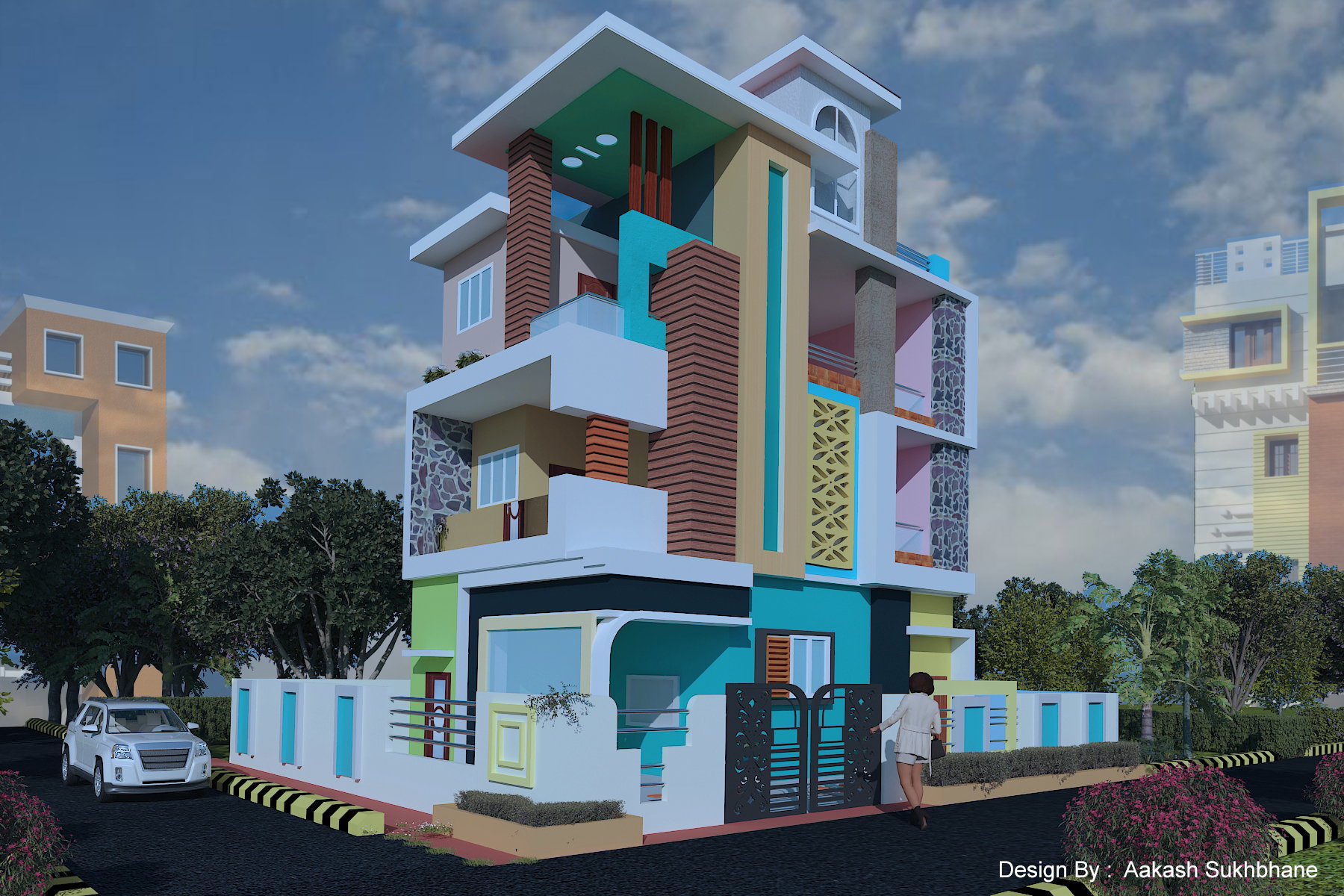 DESIGN BY: AKASH SOFTWARE USED : AUTOCAD II 3DS MAX II V-RAY