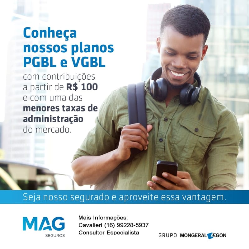 Previdência Privada - Planos a partir de R$ 100,00 VGBL ou PGBL