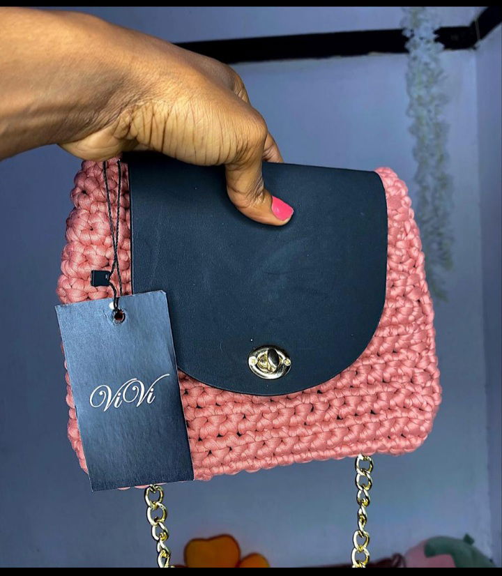 Yarn bags, in a variety of shapes, colours, and configurations