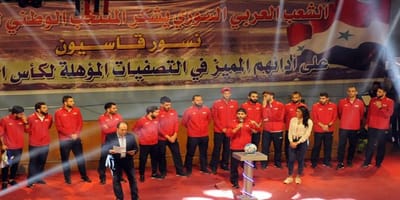 الجمهور الرياضي السوري يحتفي بنسور قاسيون