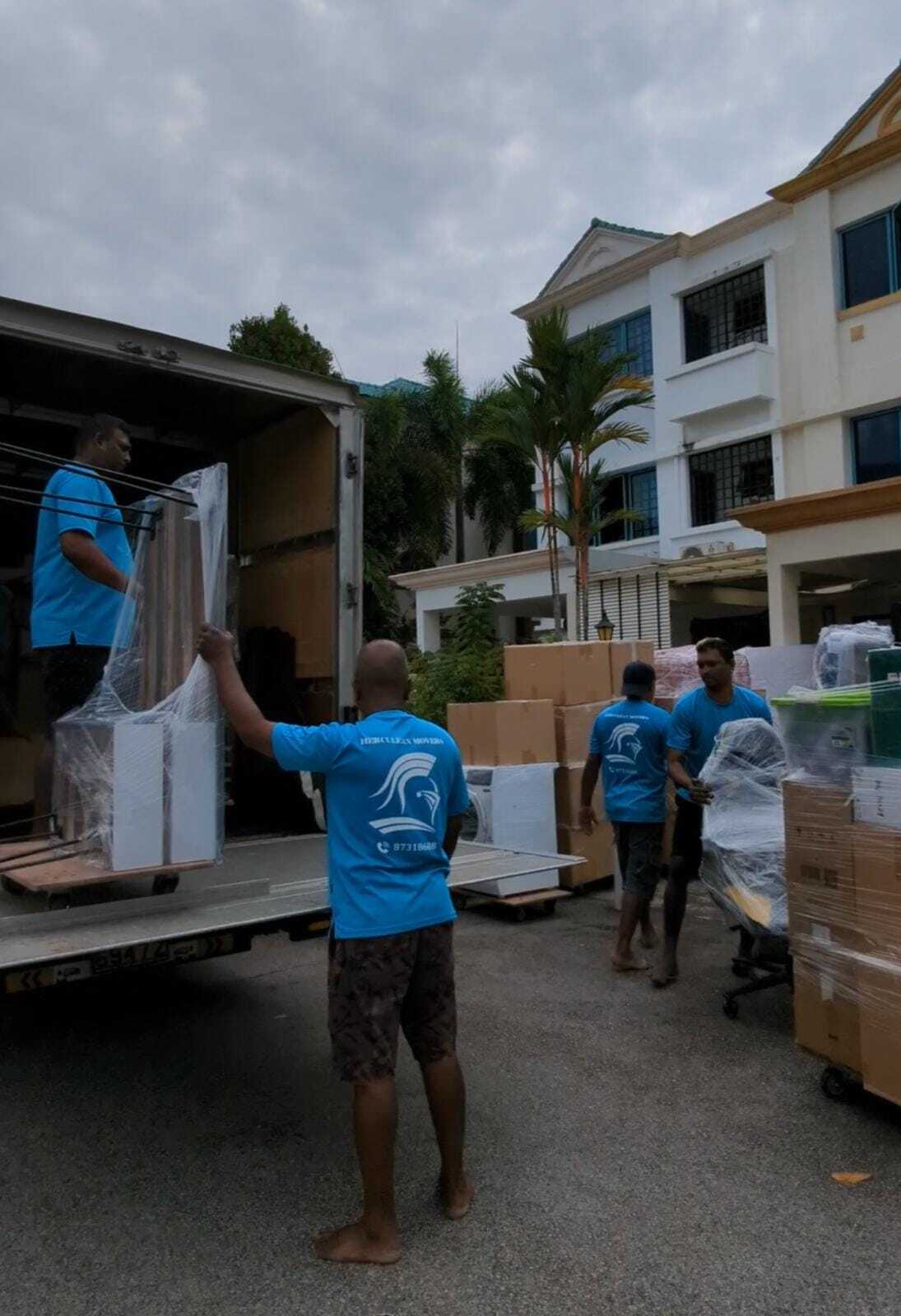 loading furniture into moving truck