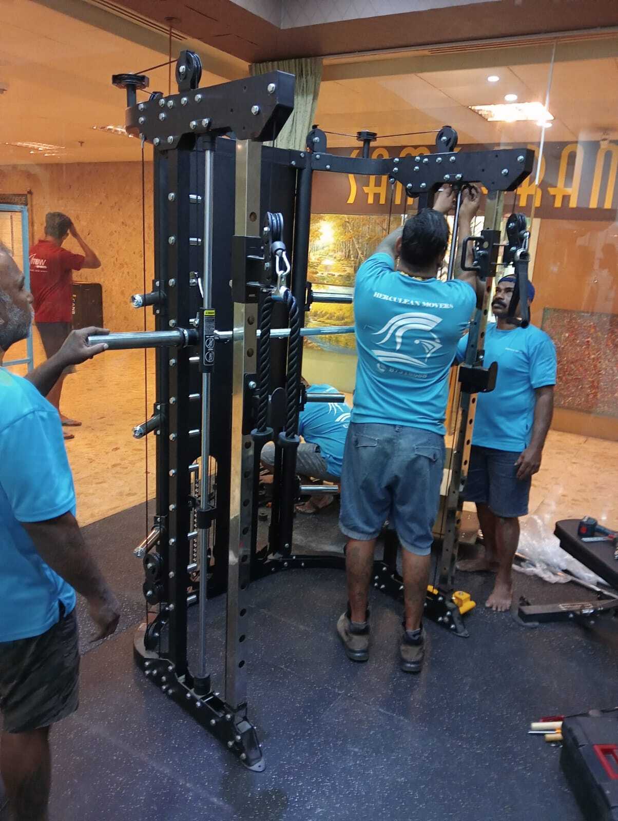 dismantling heavy gym equipment