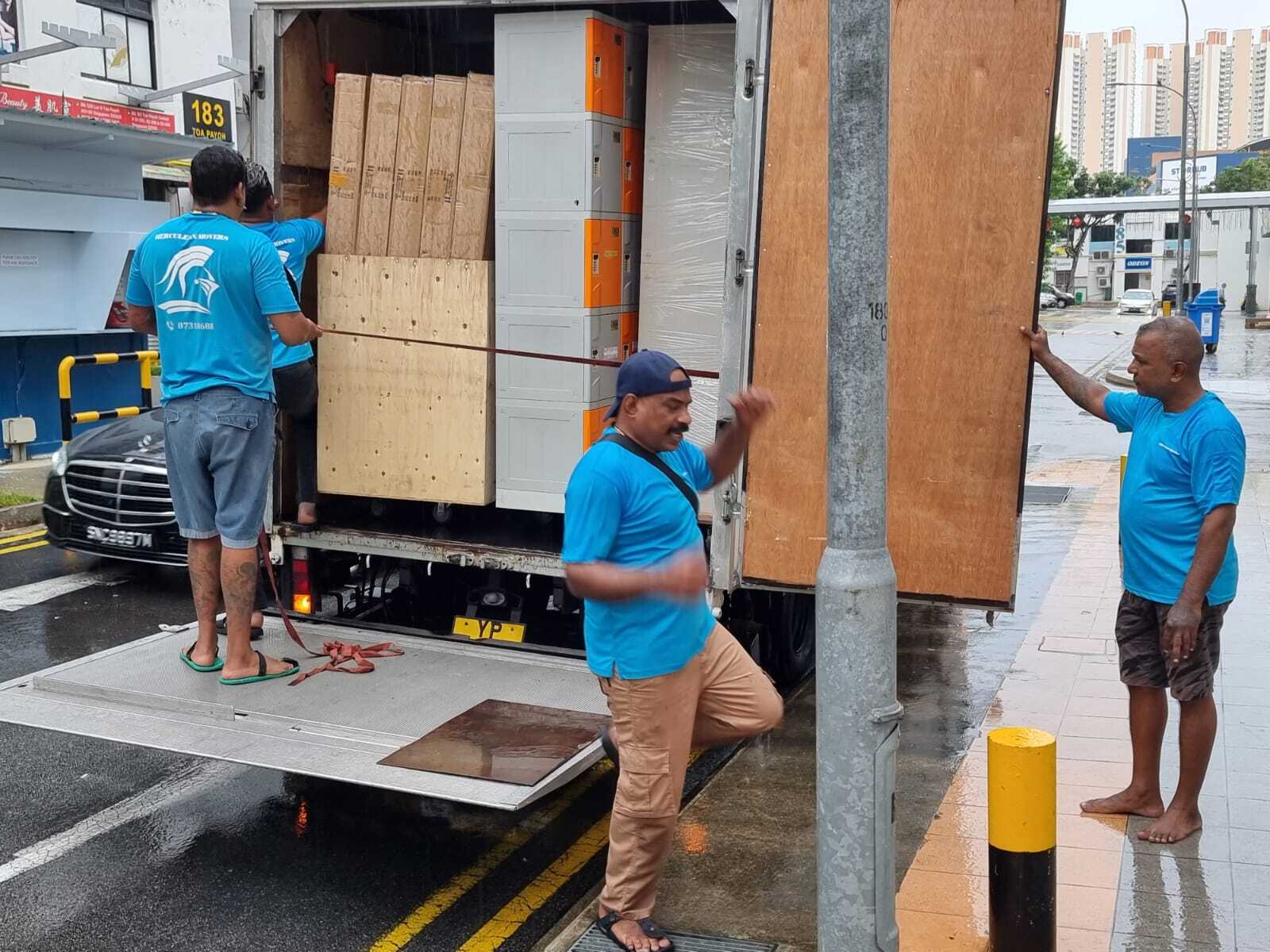 securing furniture in truck