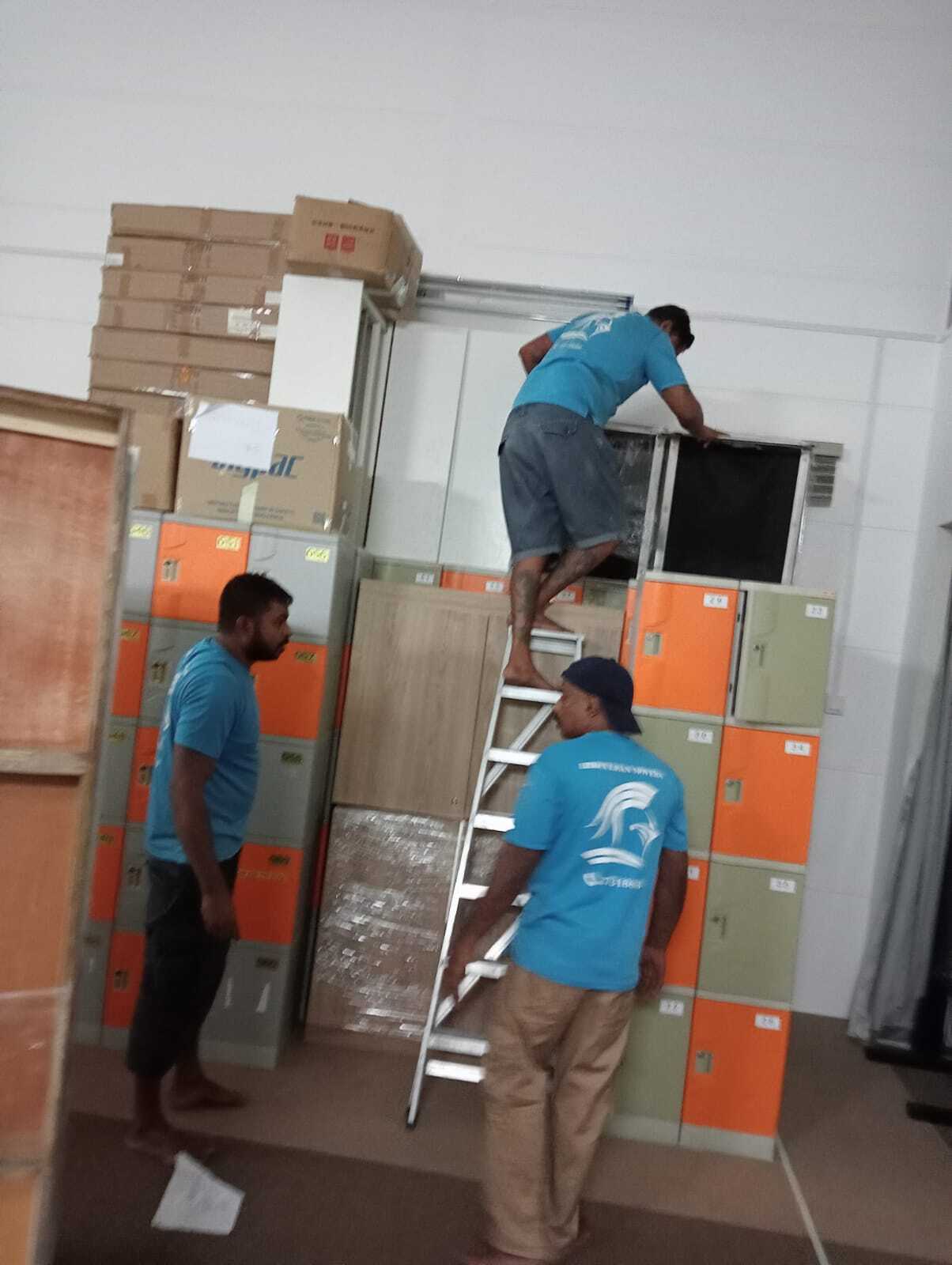 organizing lockers and boxes