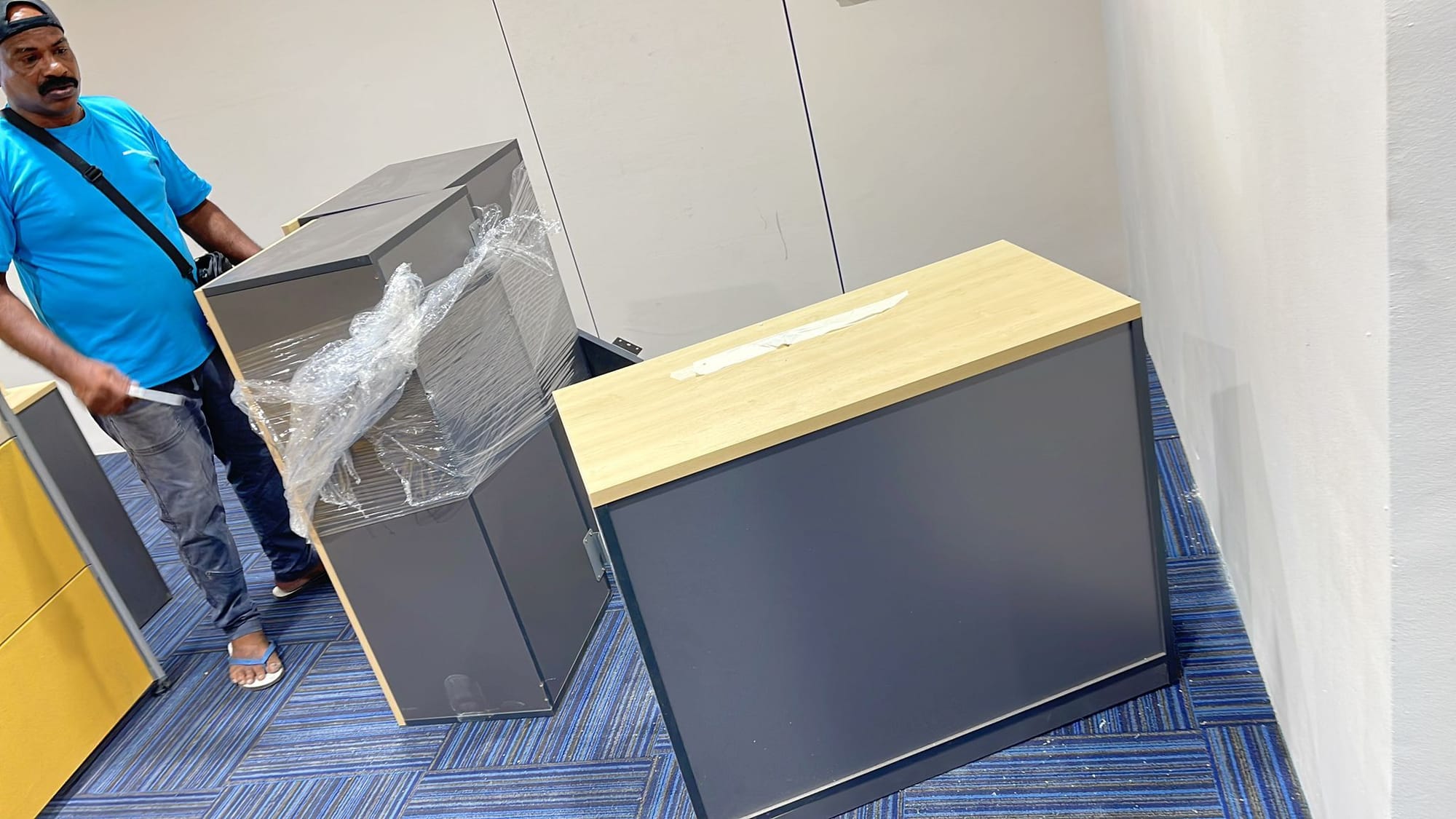 wrapping of office equipment