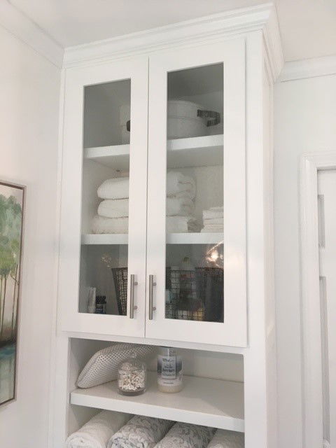 custom bathroom linen cabinet