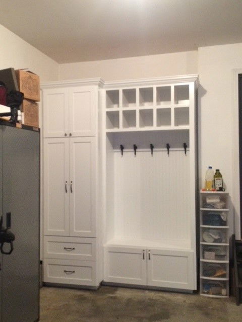 garage mudroom built in after