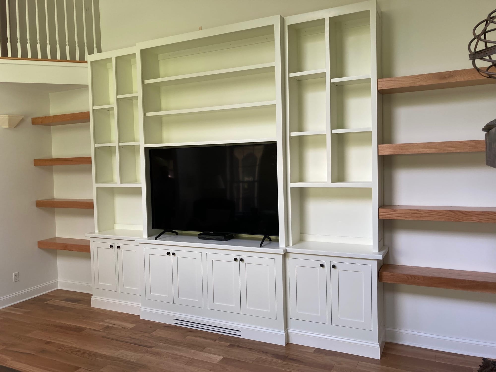 Entertainment Center w/floating shelves