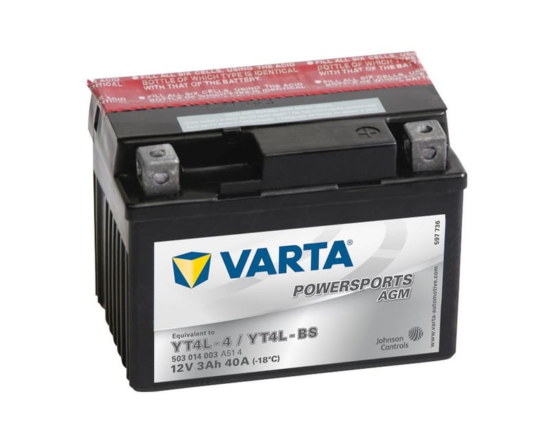 Batterie Moto VARTA Powersports AGM Active TX14 (FA) - 12V 12Ah 200A