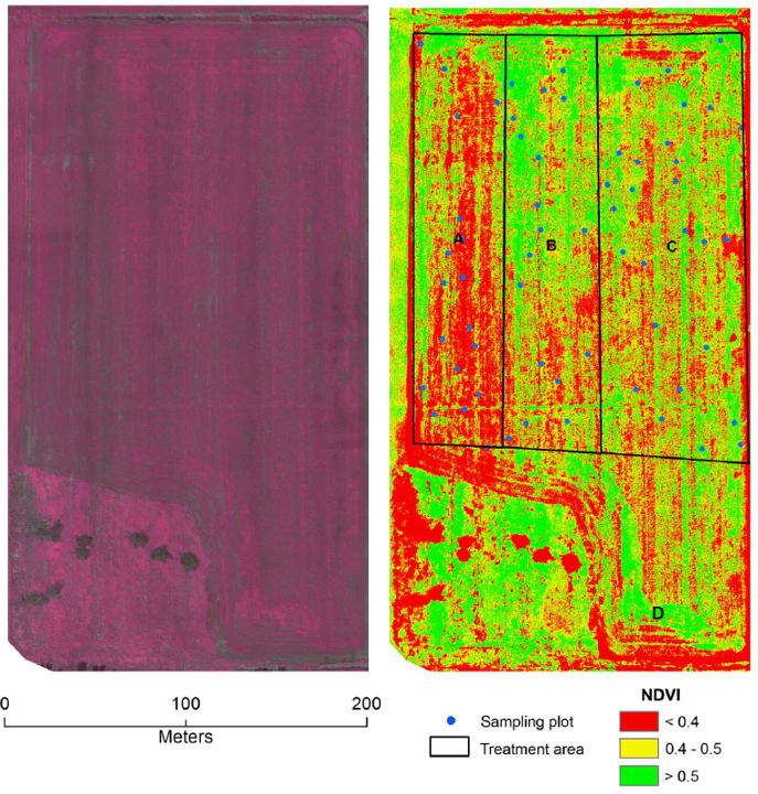 Applications of drone images in precision farming