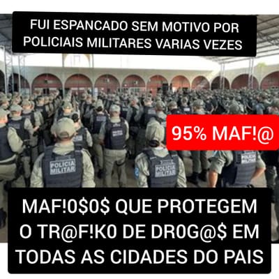 MAF!0$A POLICIA MILITAR QUE PROTEGE O TR@F!KO DE DROGAS EM TODAS AS CIDADES DO BRASIL, EU VI. image