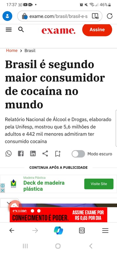 BRASIL CONSUME 20% DA COCAINA DO MUNDO COM A PROTEÇAO DA POLICIA MILITAR que eu vi.  image