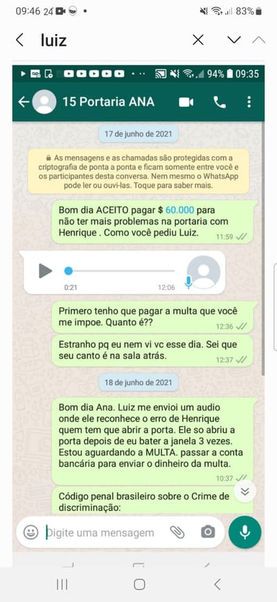 SINDICO LUIZ CESAR DALLA CORTE ME EXTORSIONANDO R$ 60mil MAF!0$0$ POLICIA CIVIL MPSP ARQUIVARAM image