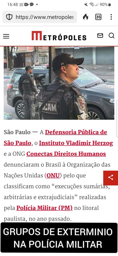  &quot;MATA INDIGENAS&quot; POLICIA MILITAR. GRUPOS DE EXTERMINIO NA POLICIA MILITAR image