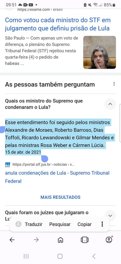 MINISTROS STF QUE CONDENARAM LULA 2018 image