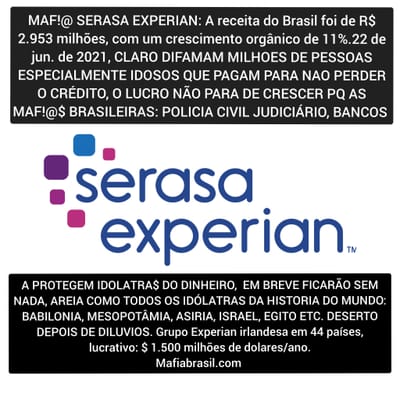 MAF!@ SERASA EXPERIAM DIFAMA MILHÕES DE PESSOAS E IDOSOS E PAGAM image