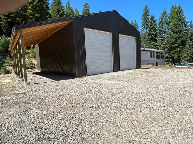 48'x34'x16' Shop with 12'x48' Lean to