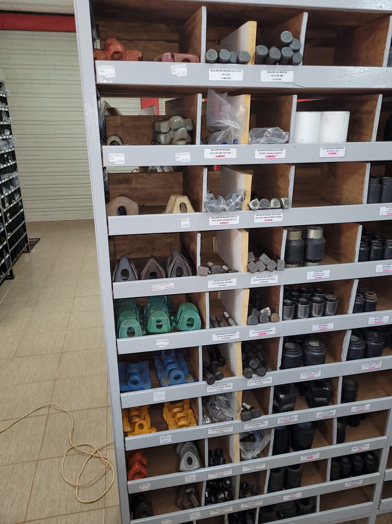 Grampas de rueda y bulones artilleros