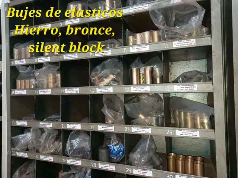 Bujes y pernos para elasticos