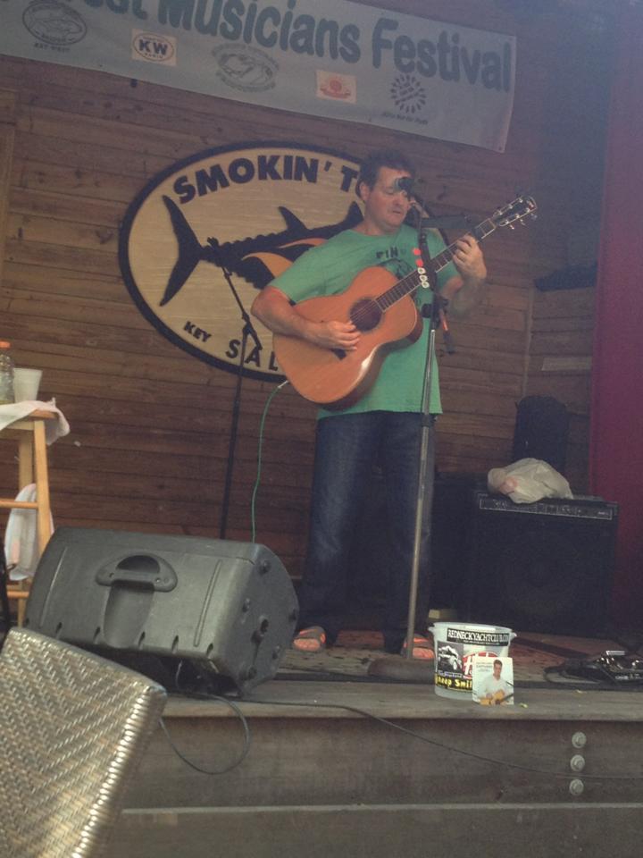 On stage at the Smokin' Tuna saloon, Key West