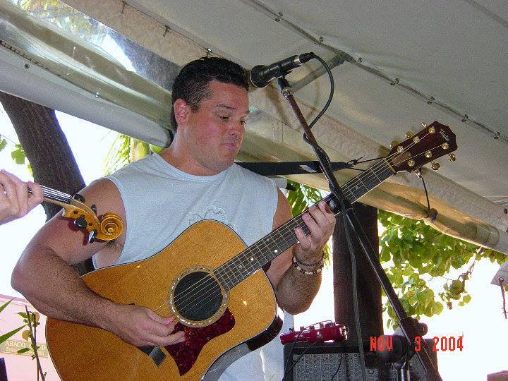 On stage at the Hog's Breath Saloon in Key West.