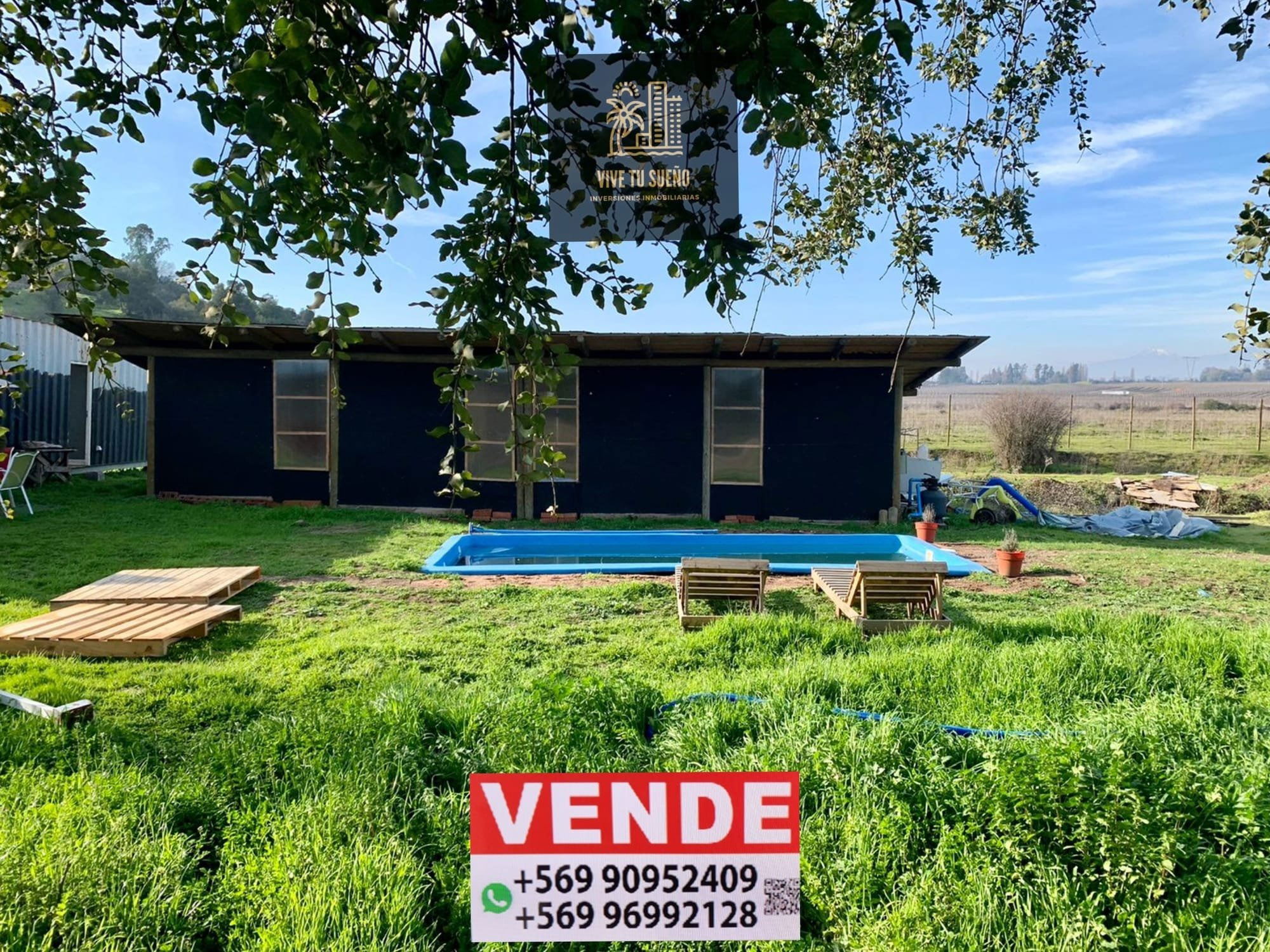Romeral, Parcela plana de 5000m2, conteiner, piscina.