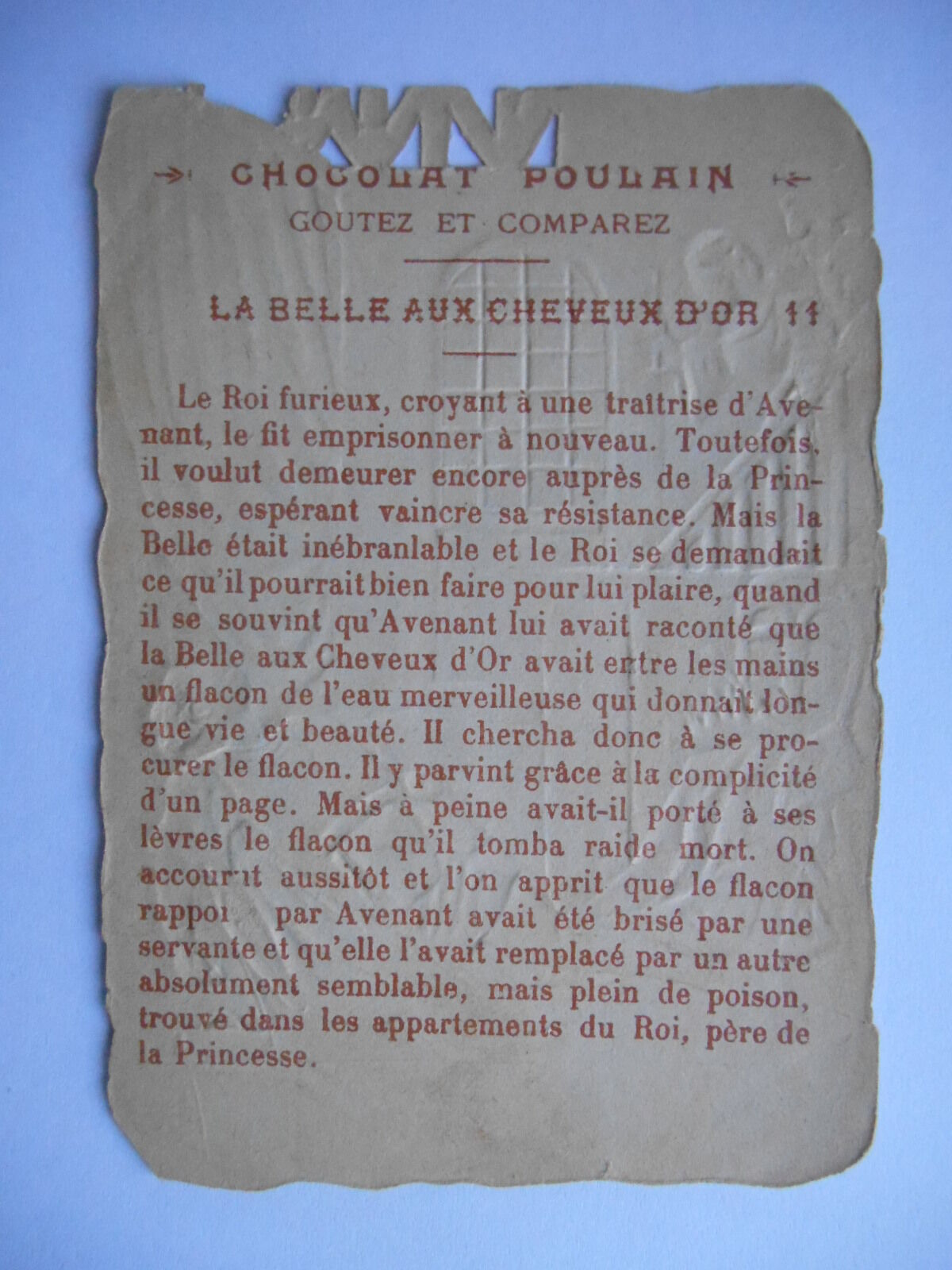 Chocolat Poulain: Belle aux cheveux d'or 11 (text)