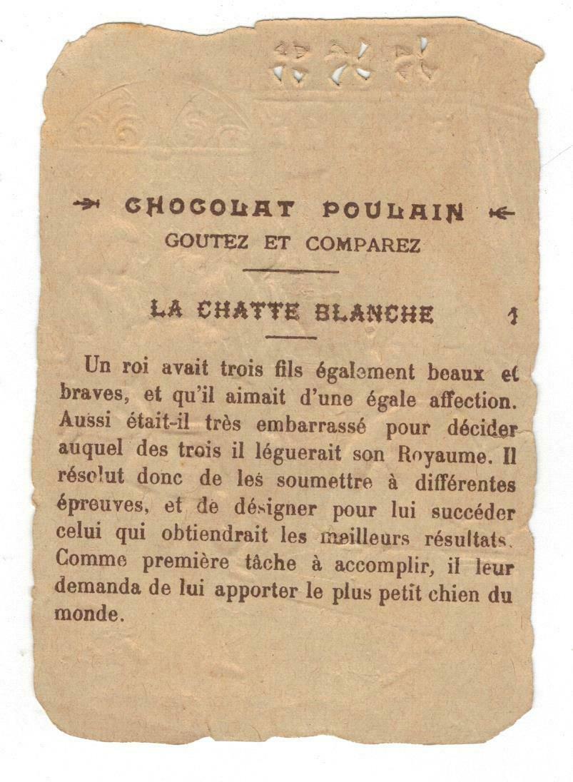 Chocolat Poulain: La Chatte Blanche 1 (text)