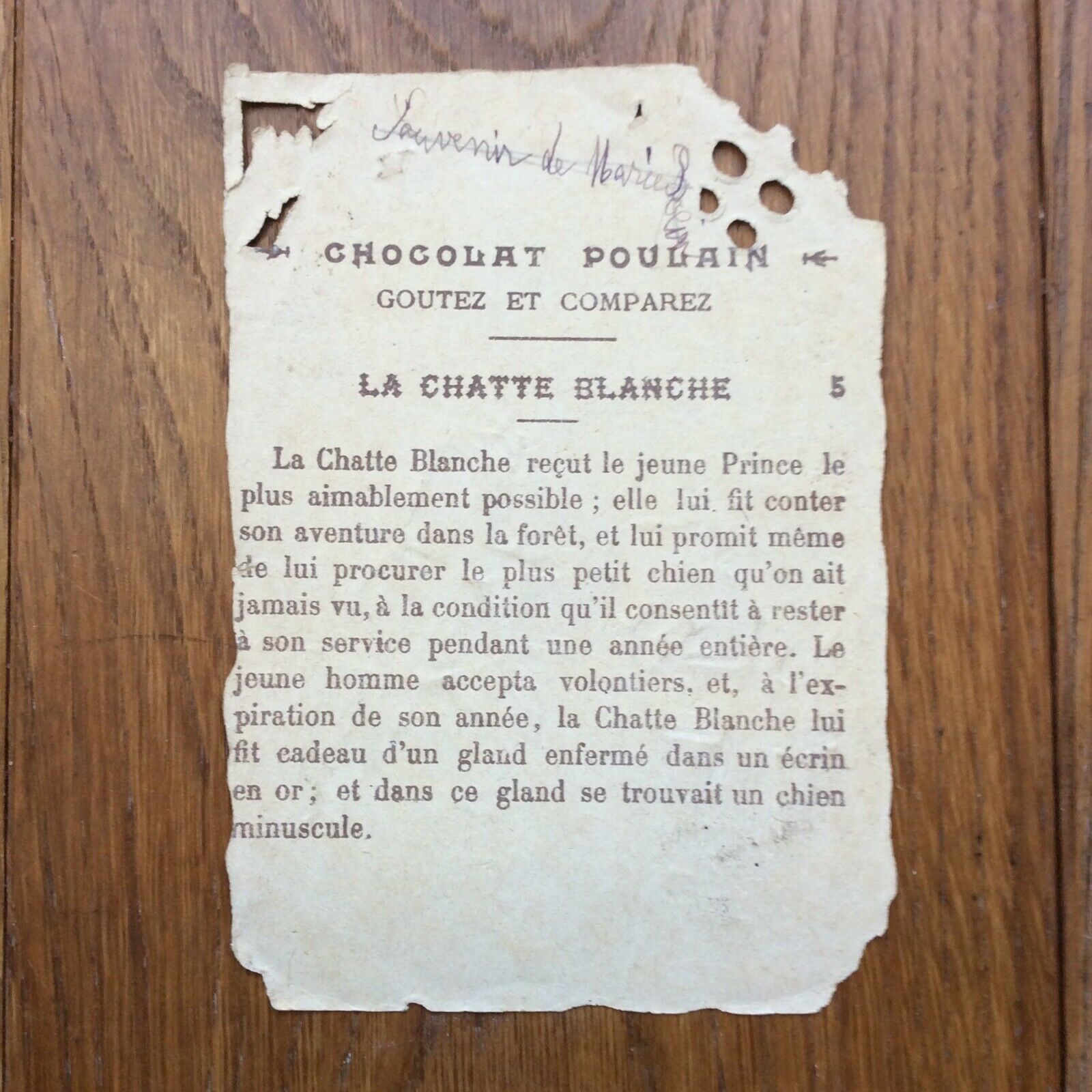 Chocolat Poulain: La Chatte Blanche 5 (text)
