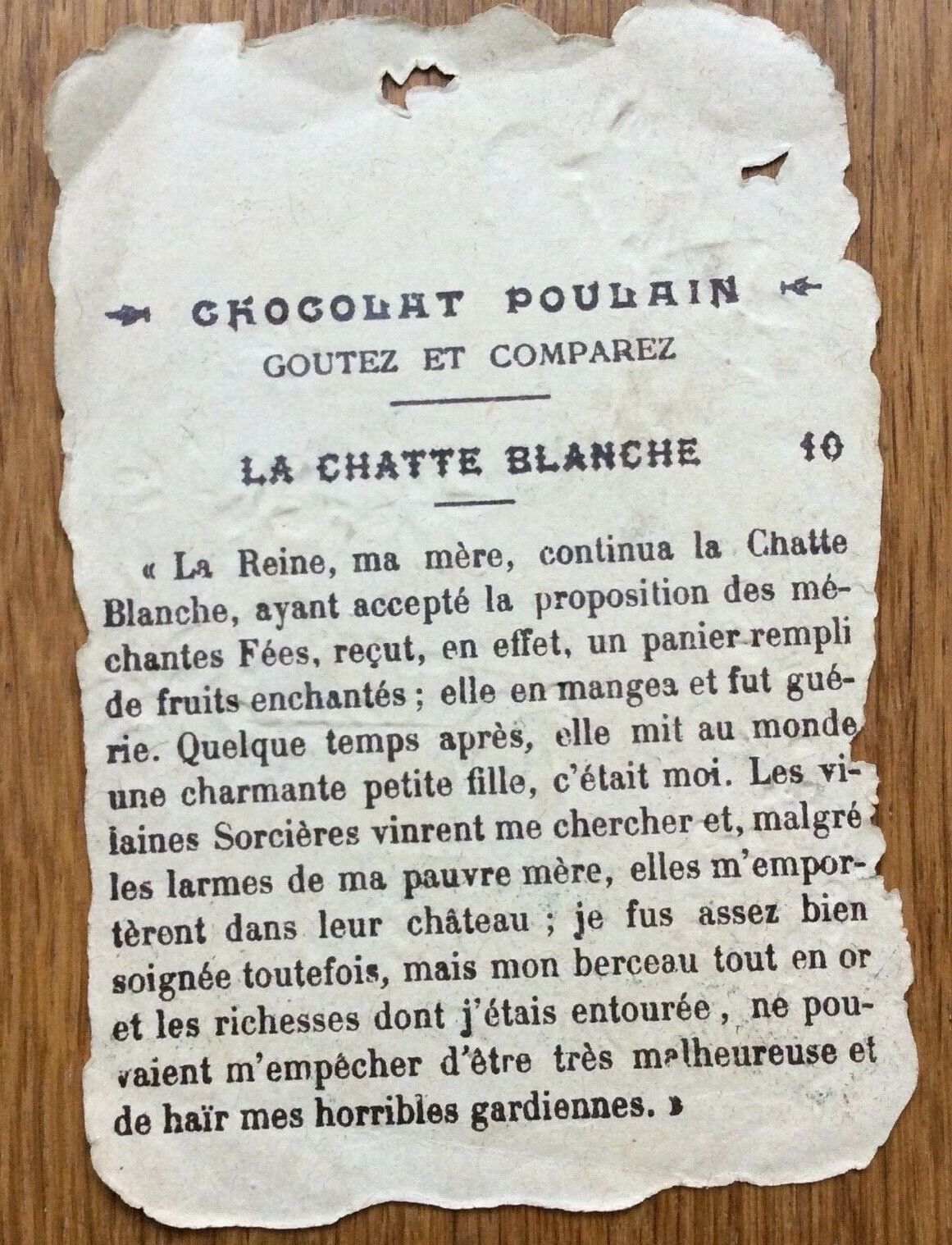 Chocolat Poulain: La Chatte Blanche 10 (text)