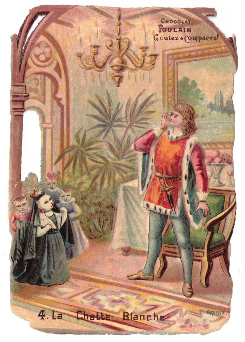 Chocolat Poulain: La Chatte Blanche. Click on image to see series!
