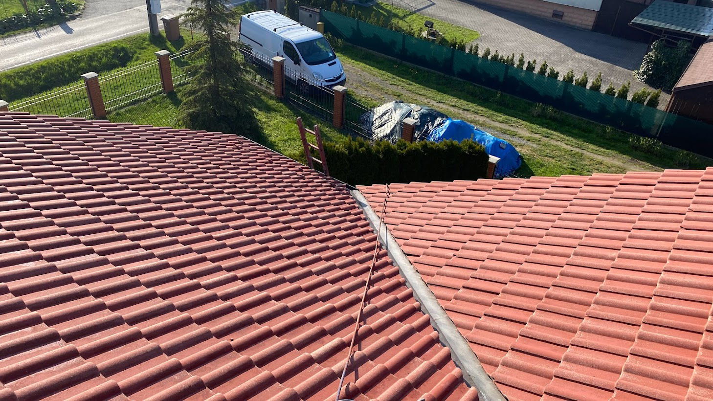 RD Havířov, čištění střechy od mechu