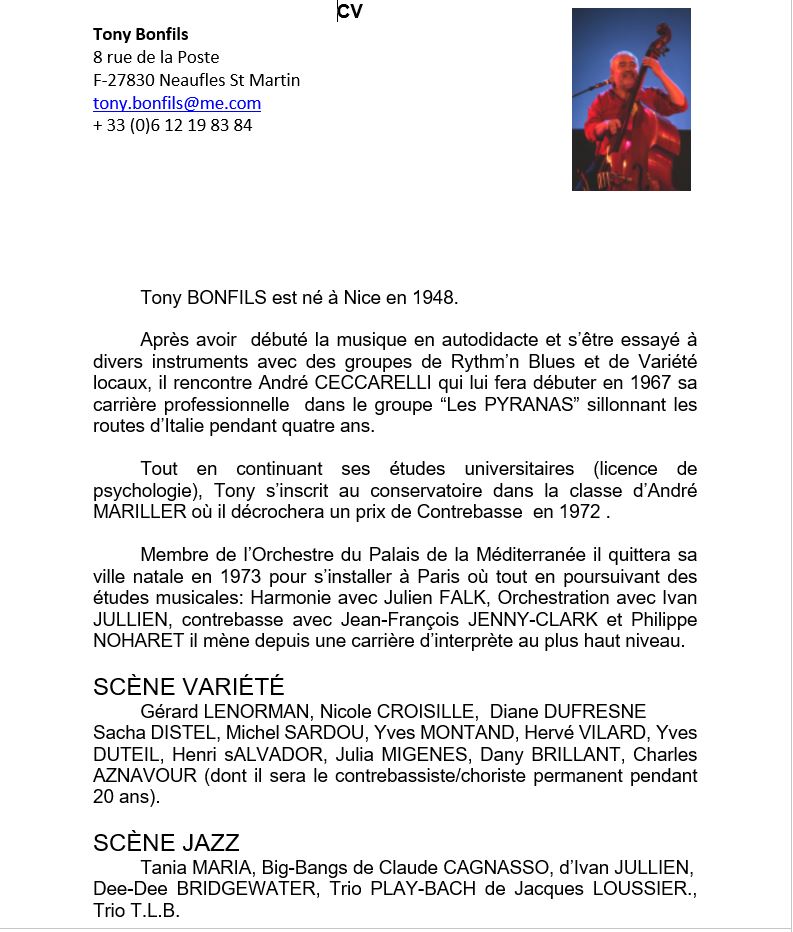 Tony Bonfils CV Généraliste 1