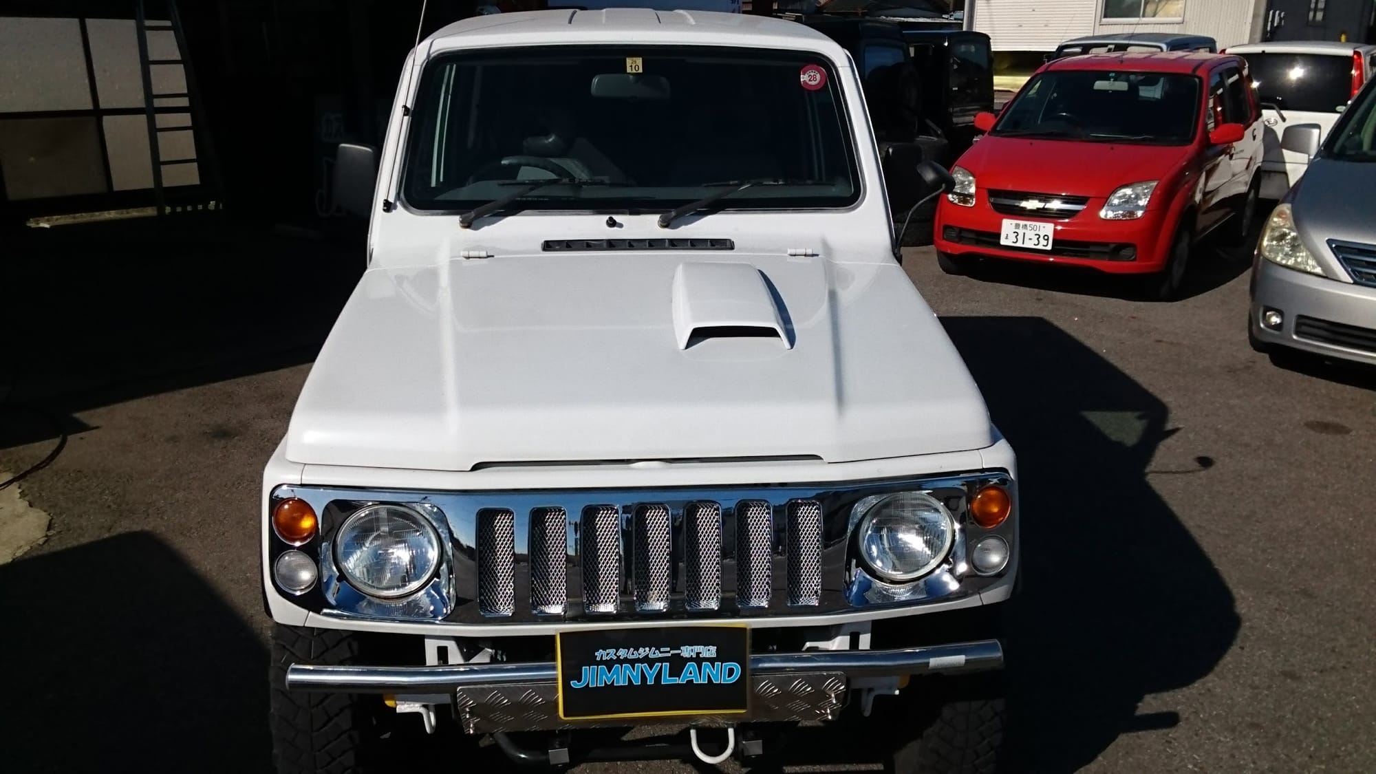 ３インチリフトUP　純正白　オーバーフェンダー