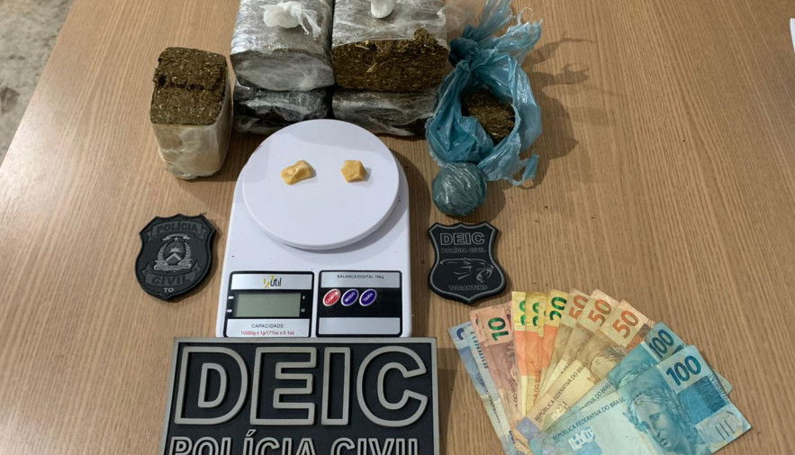 Em Paraíso, Polícia Civil deflagra operação de combate à criminalidade, prende três traficantes e apreende mais de 2kg de drogas