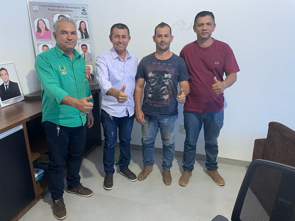 Eleições 2024: Nenzão, Ilton Coutinho, Rogerinho e Erivan do Prata se apresentam como pré-candidatos a prefeito de Marianópolis e fazem reunião nos bastidores da política